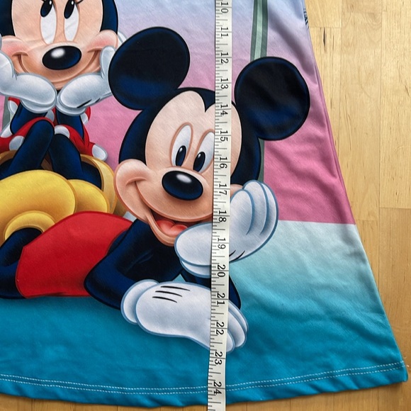 NWT DISNEY MICKEY & MINNIE MOUSE TANK DRESS GIRLS M 7-8 BEACHY SUMMER STRETCH - Picture 6 of 8